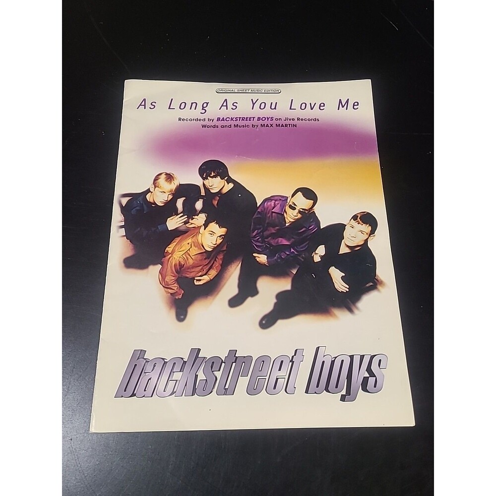 BACKSTREET BOYS AS LONG AS YOU LOVE ME SHEET MUSIC BOY BAND - Warner Brothers